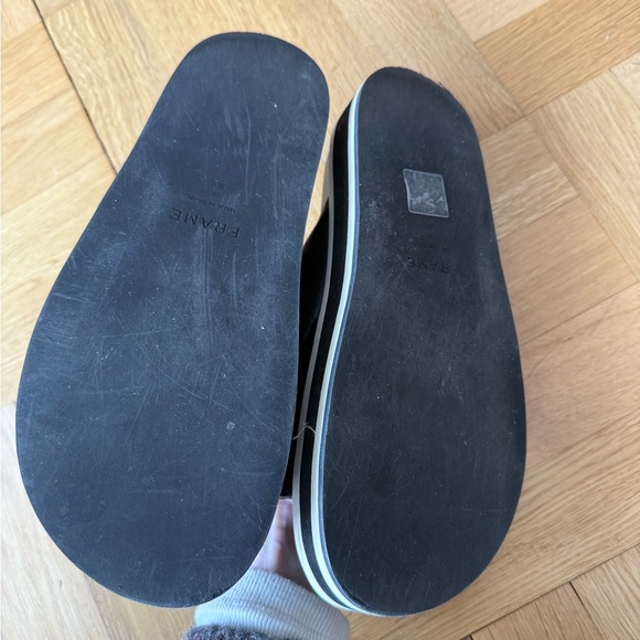 Frame platform leather slide sandals - Picture 3 of 5